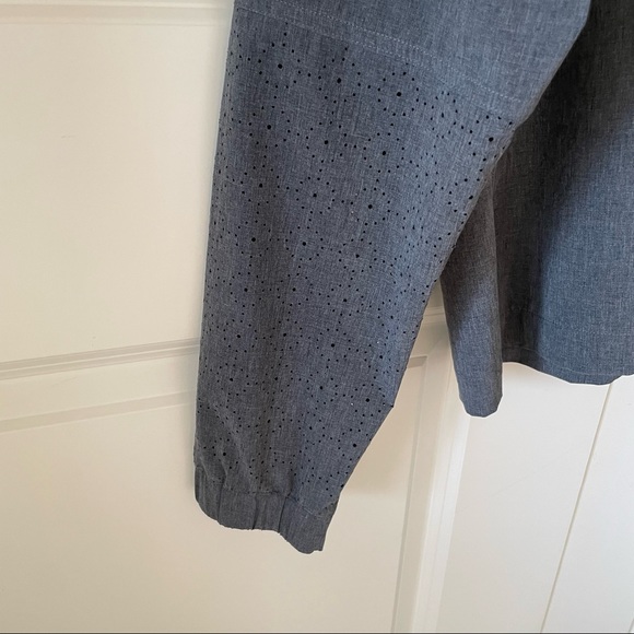 Calia by Carrie Underwood Woven Full Zip Jacket Caviar Heather Size Medium - Picture 7 of 14